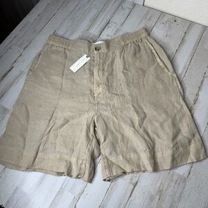 Velvet by Graham & Spencer Beige Flat Front Shorts